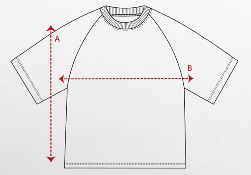 Sizas remera raglan